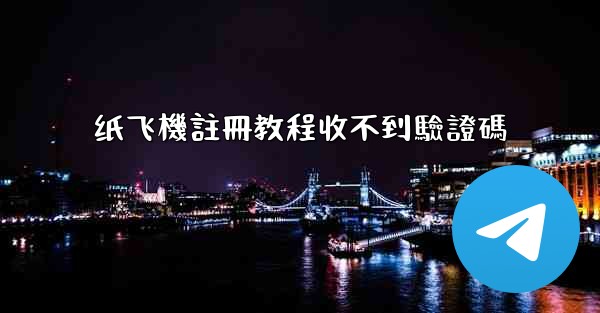 纸飞機註冊教程收不到驗證碼